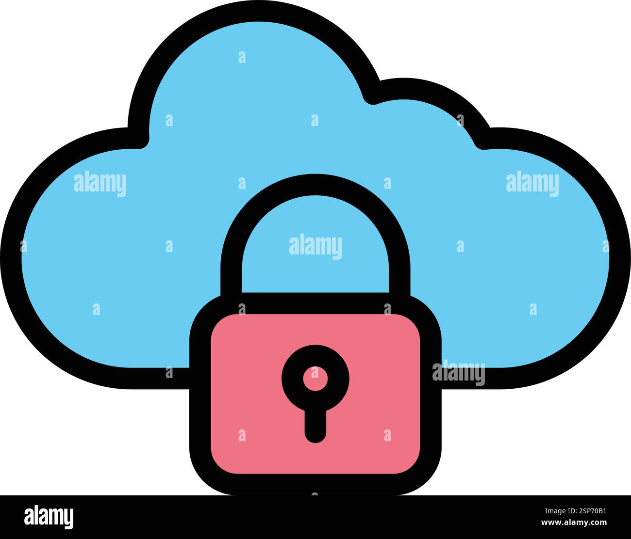 Locked Vector Icon Design Illustration Stock Vector