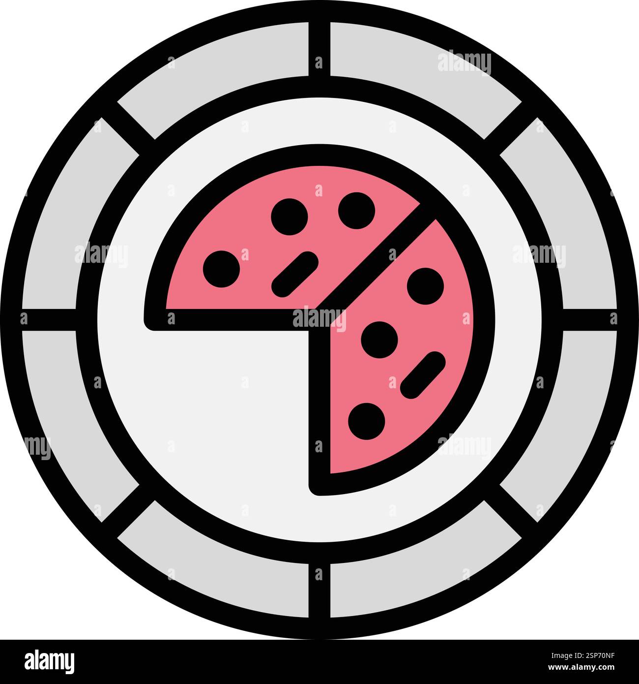 Disposable plate Vector Icon Design Illustration Stock Vector