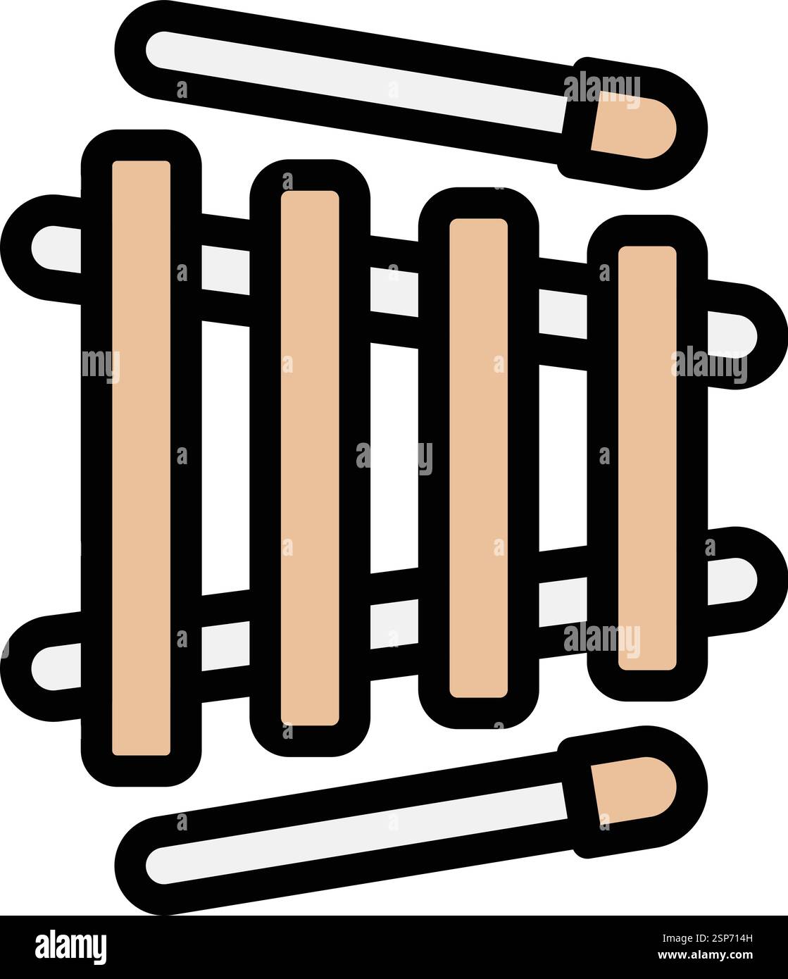 Xylophone Vector Icon Design Illustration Stock Vector