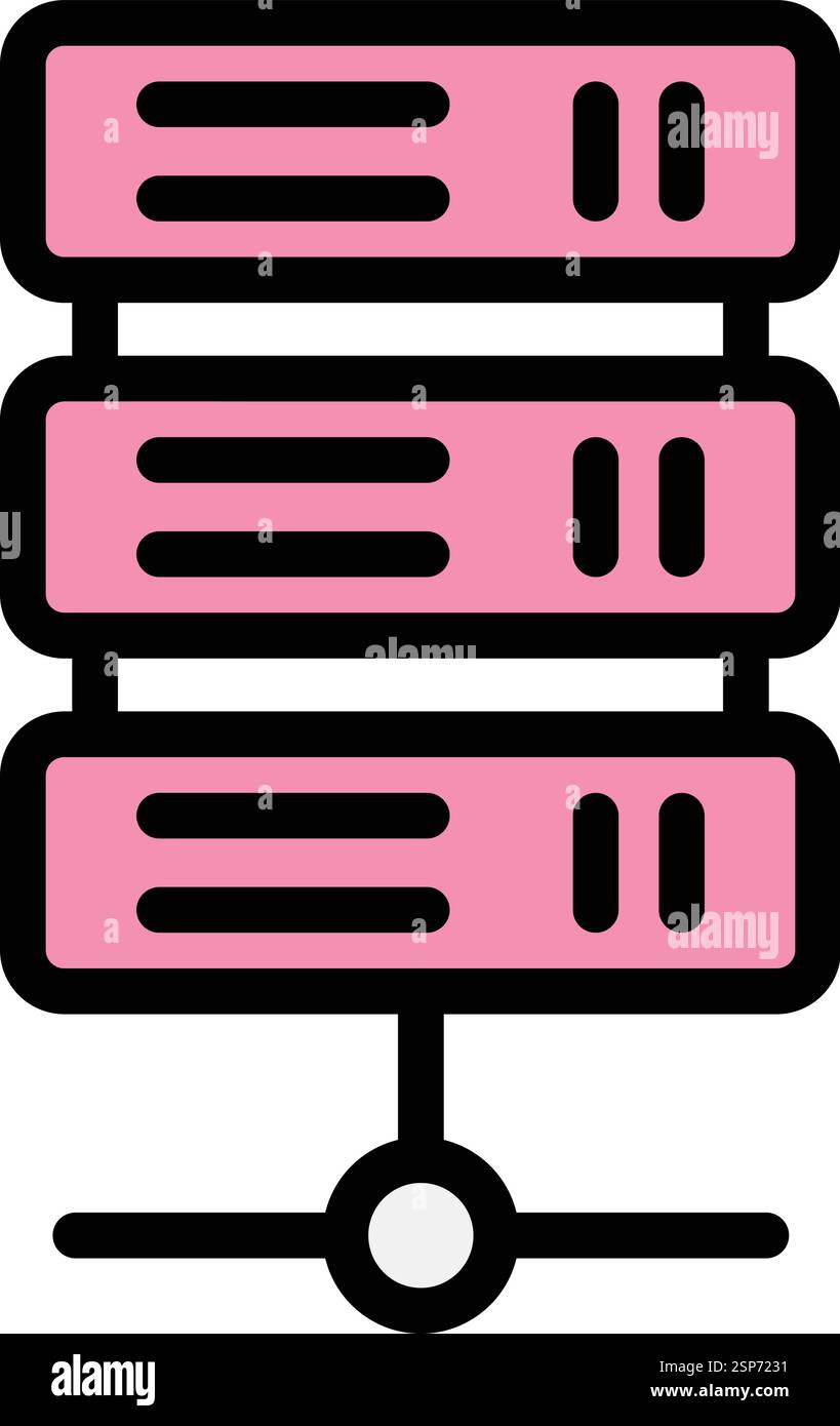 Server Vector Icon Design Illustration Stock Vector