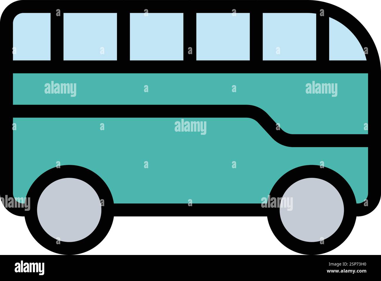 Bus Vector Icon Design Illustration Stock Vector