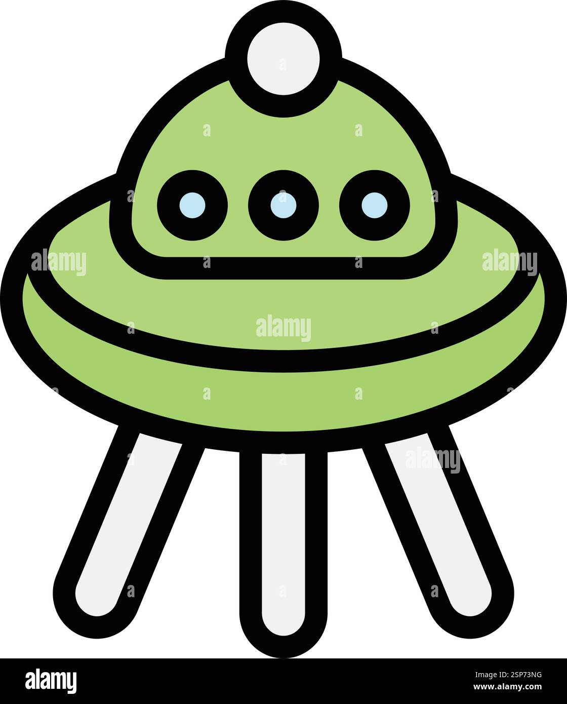 Ufo Vector Icon Design Illustration Stock Vector