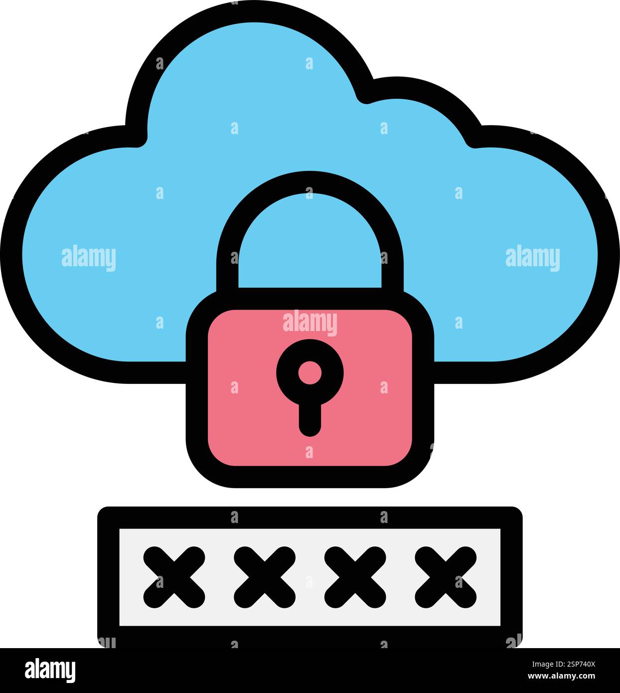 Password Vector Icon Design Illustration Stock Vector