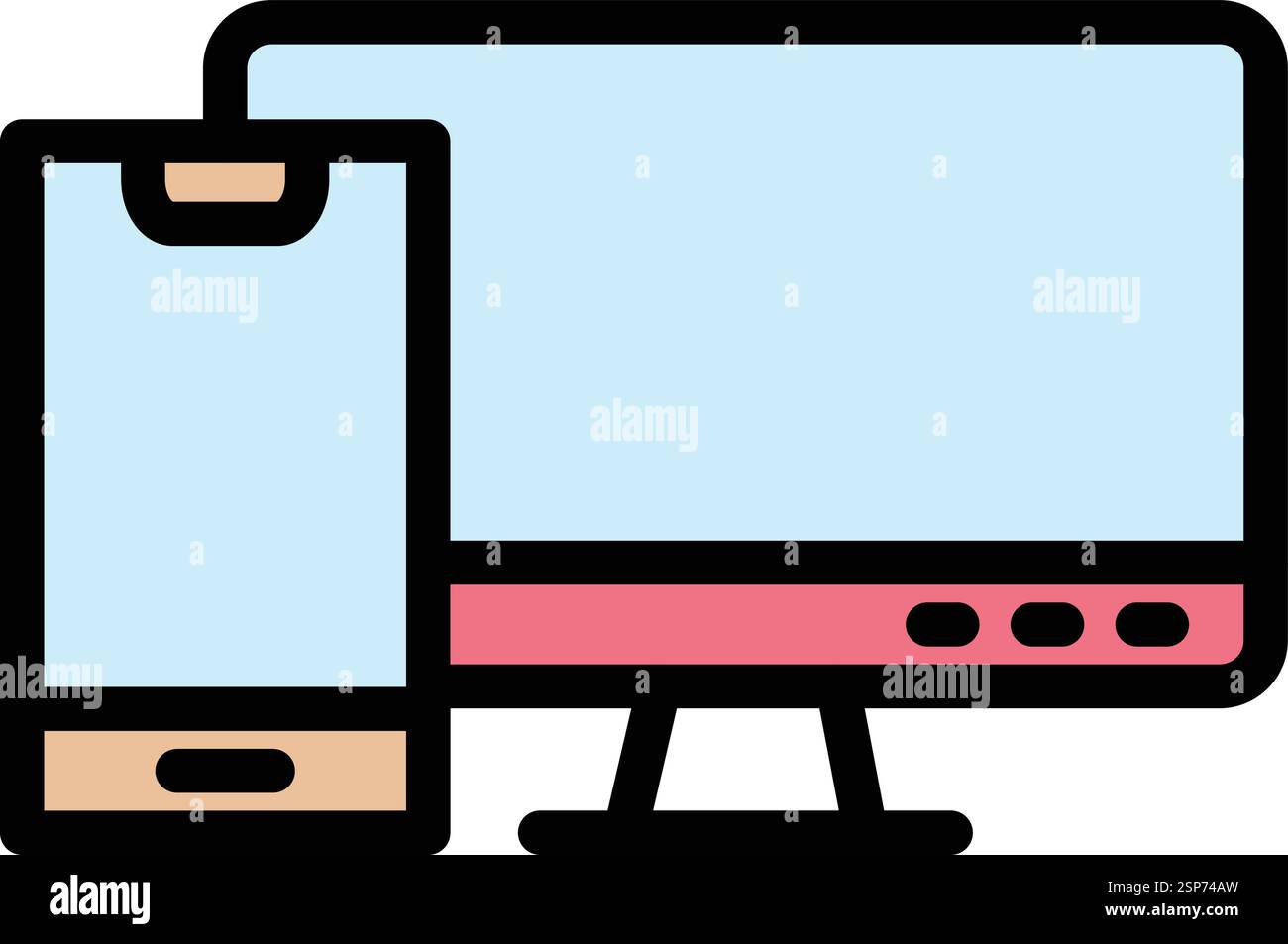 Responsive Vector Icon Design Illustration Stock Vector