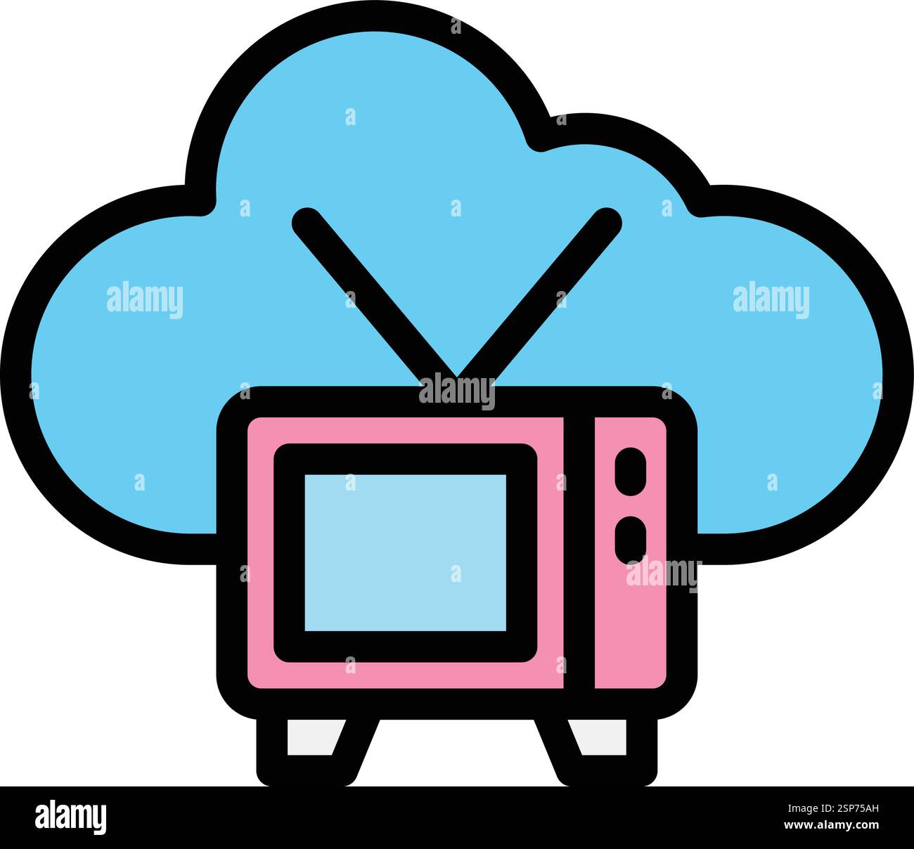Tv Vector Icon Design Illustration Stock Vector