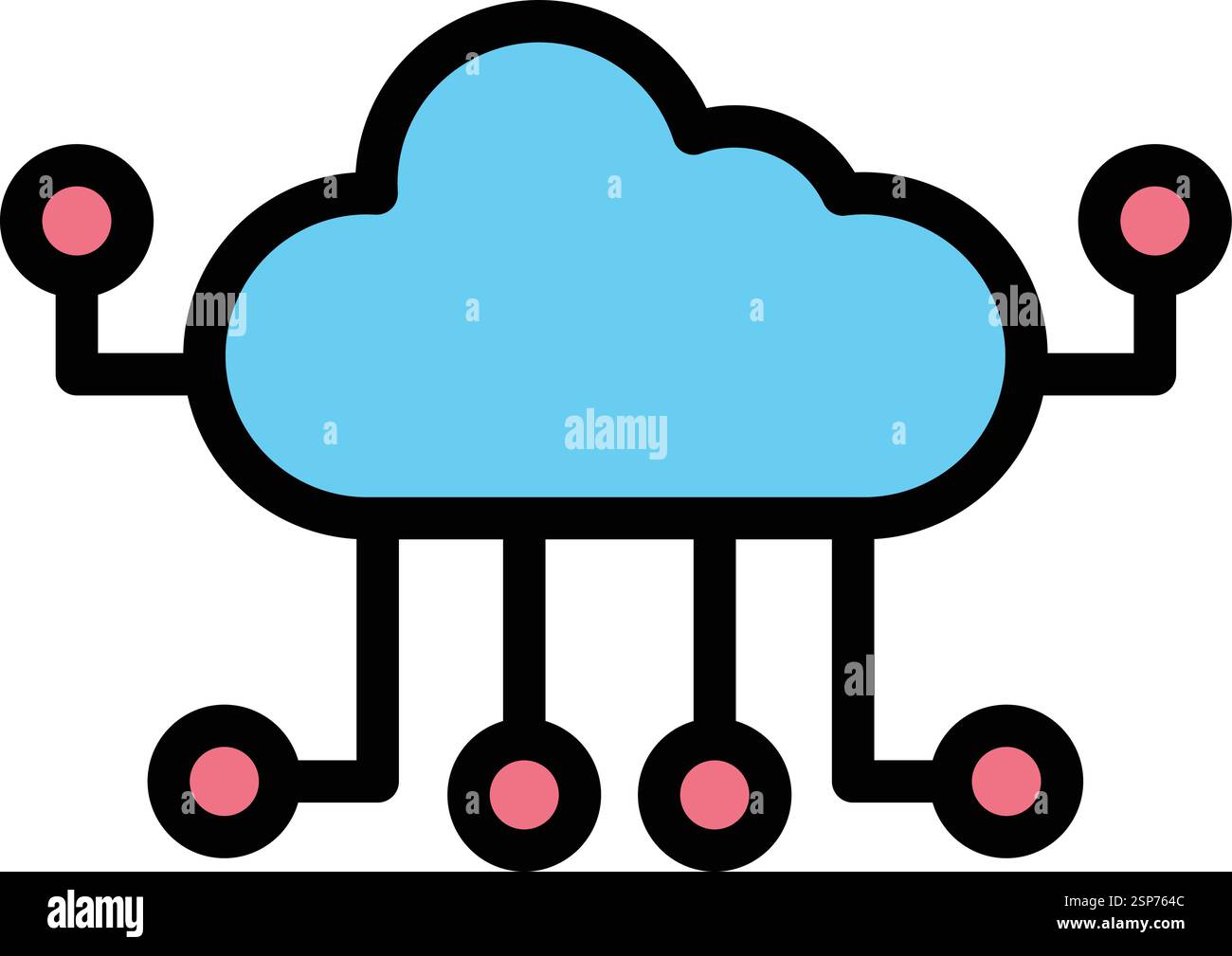 Cloud computing Vector Icon Design Illustration Stock Vector