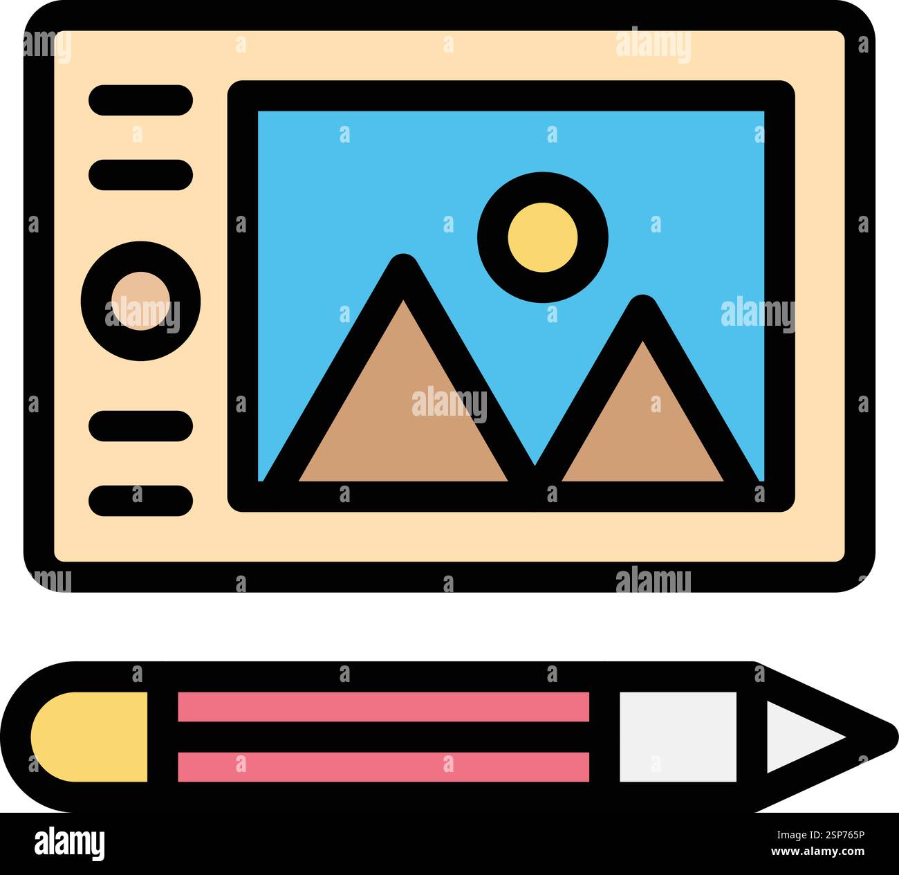 Graphic tablet Vector Icon Design Illustration Stock Vector