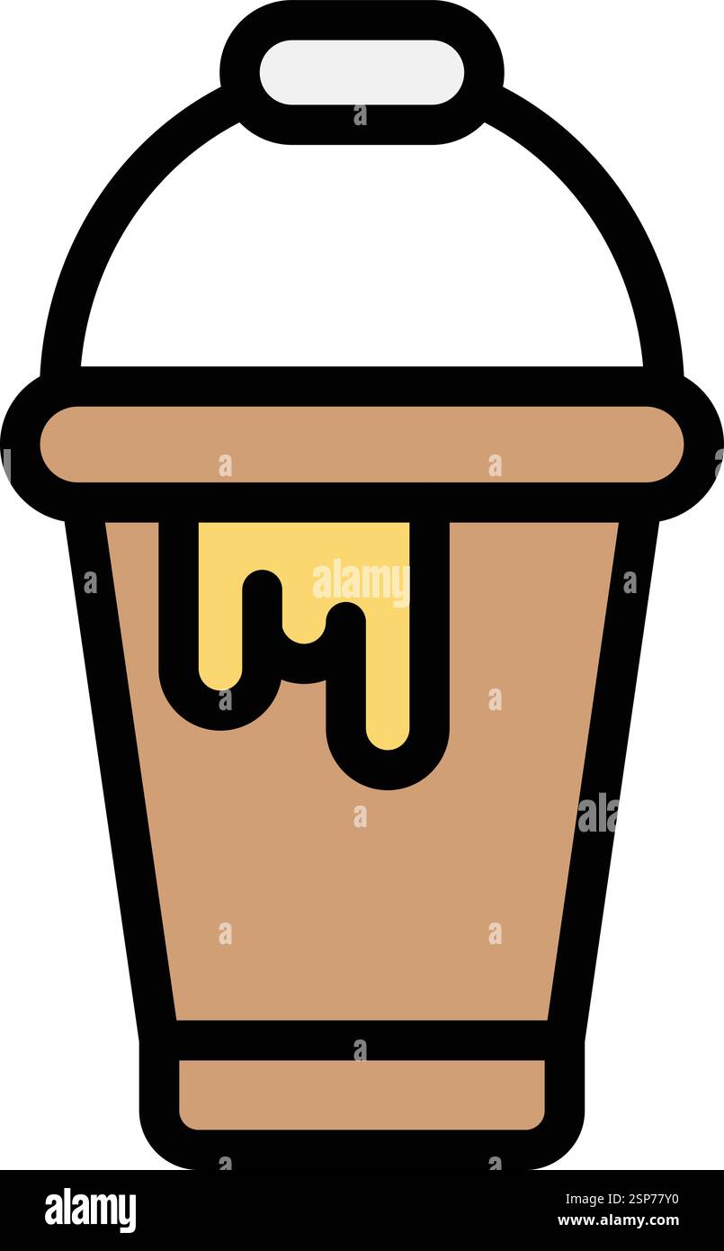 Paint bucket Vector Icon Design Illustration Stock Vector