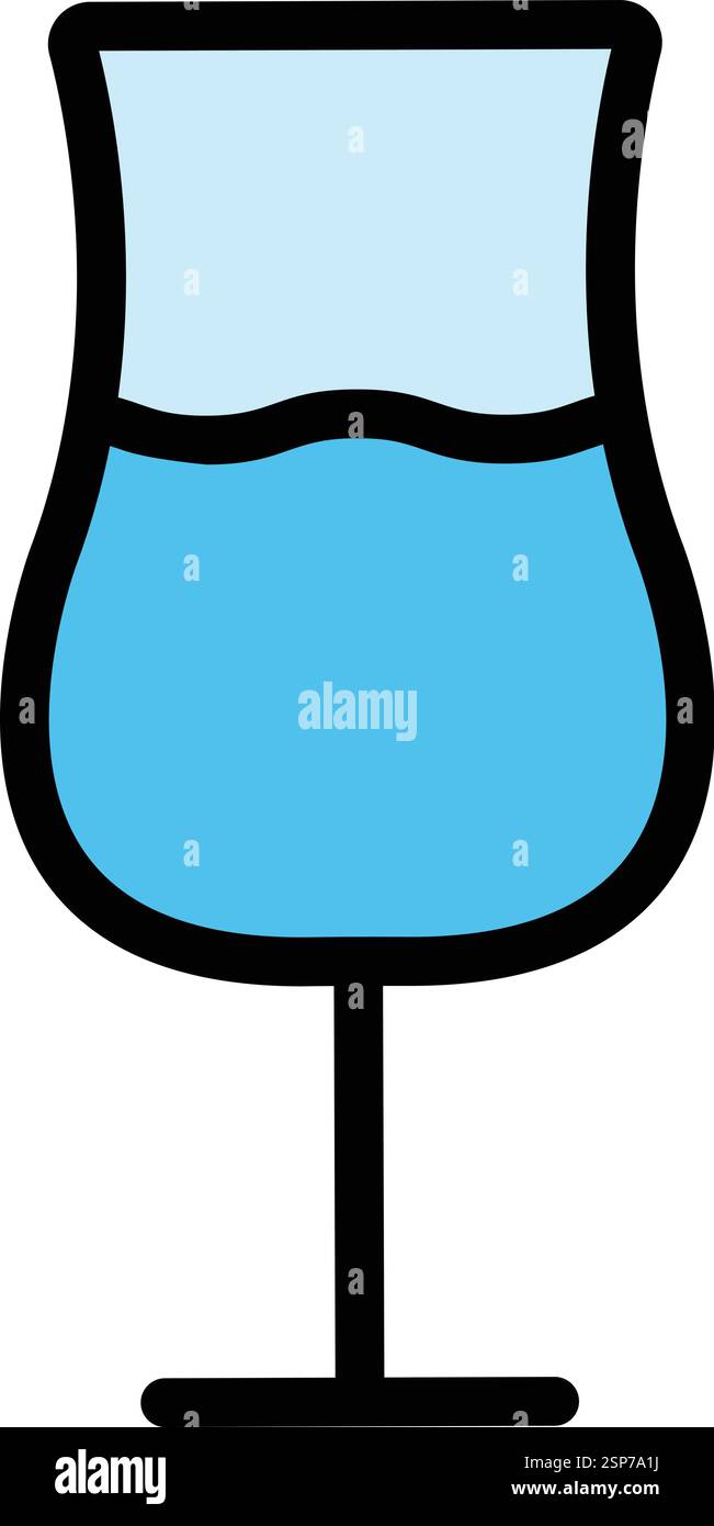 Glass Vector Icon Design Illustration Stock Vector