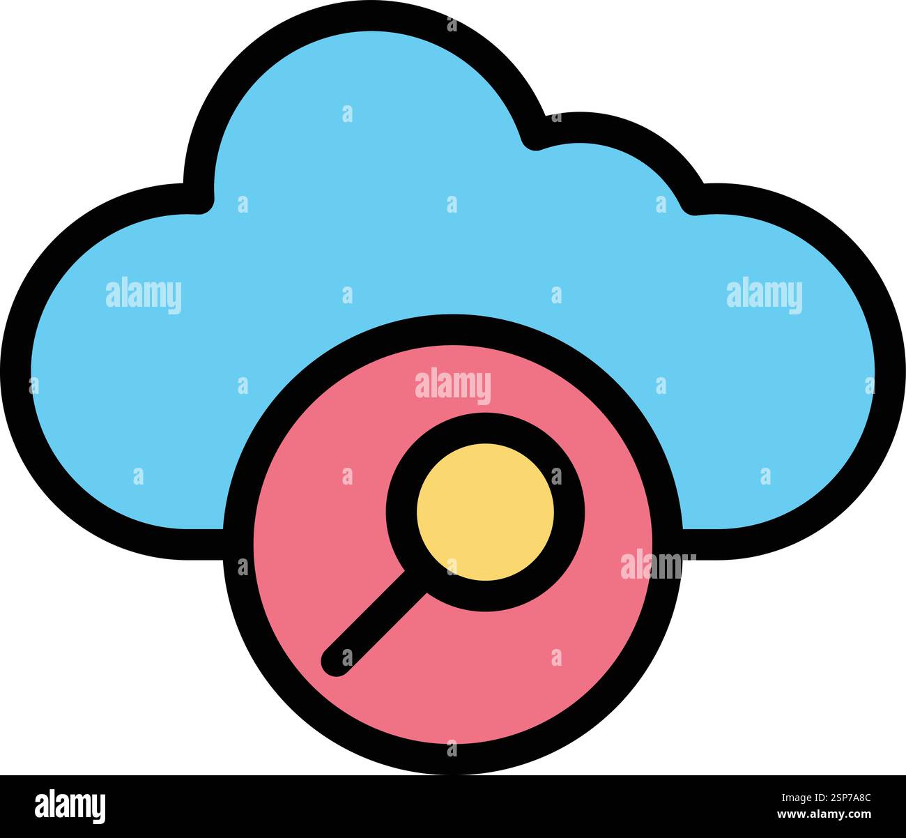 Search Vector Icon Design Illustration Stock Vector