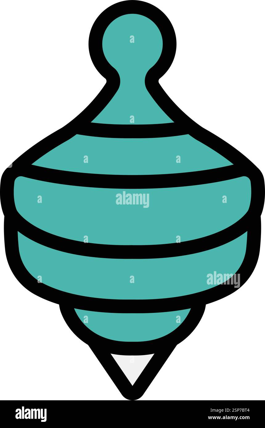 Spinning top Vector Icon Design Illustration Stock Vector