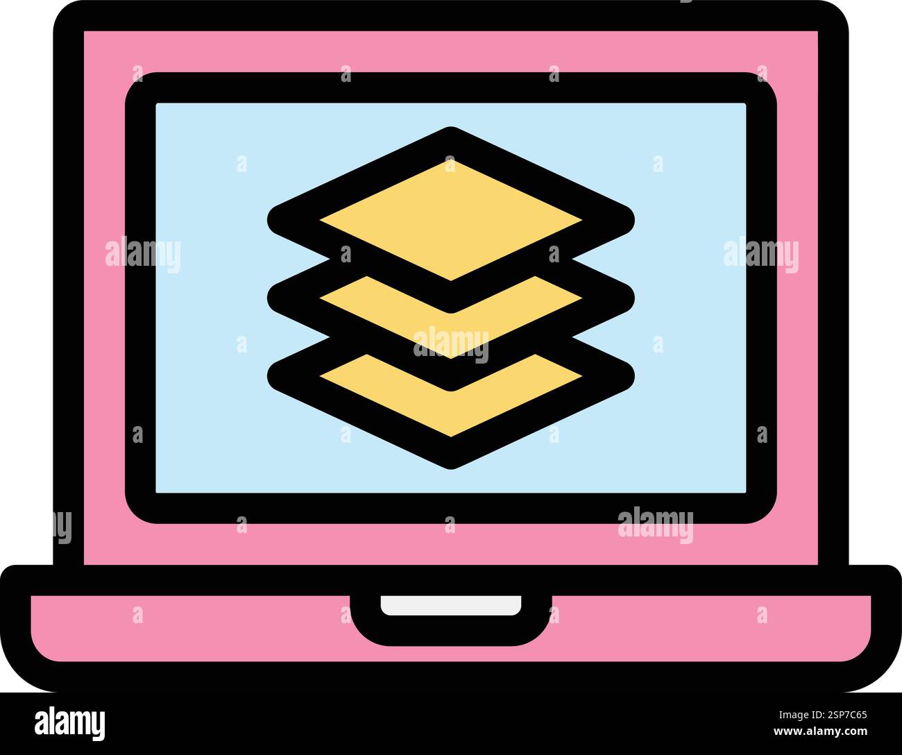 Layers Vector Icon Design Illustration Stock Vector