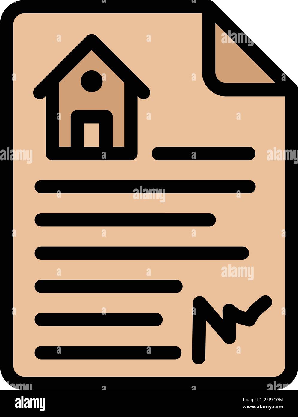 House document Vector Icon Design Illustration Stock Vector