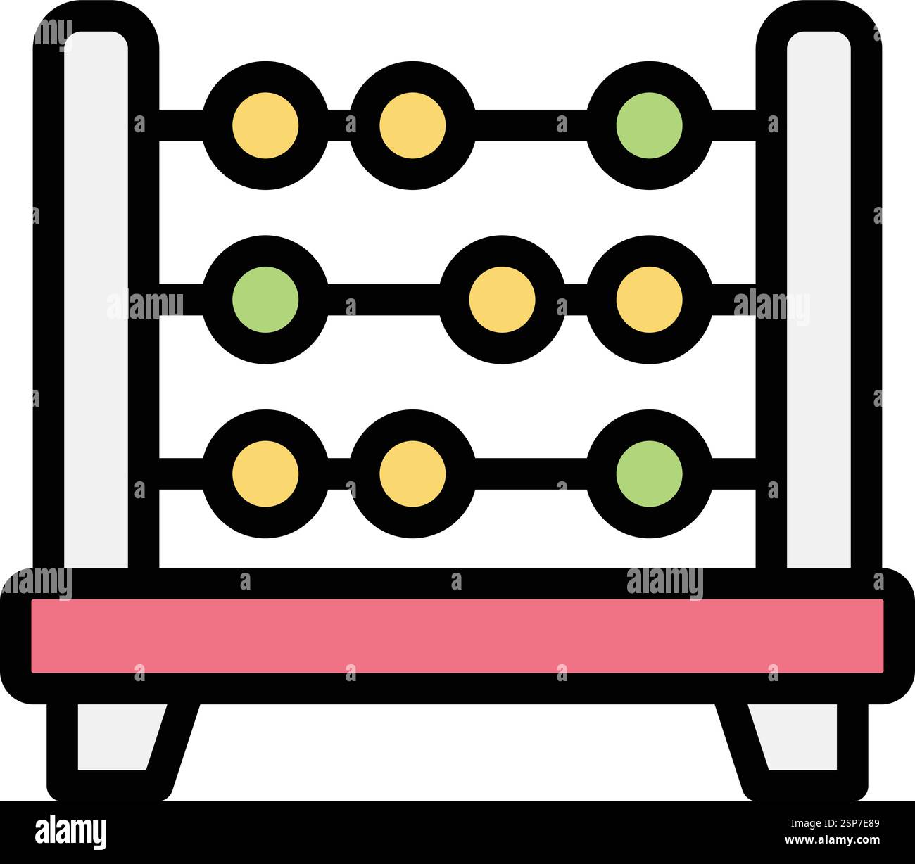 Abacus Vector Icon Design Illustration Stock Vector