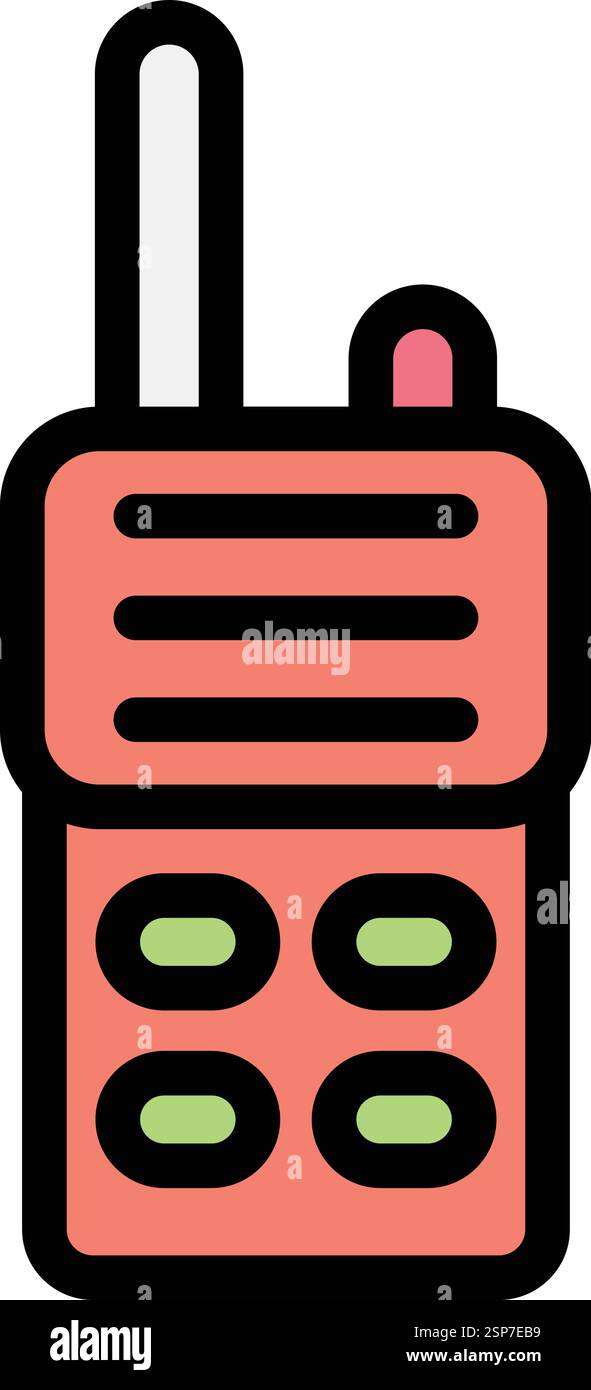 Walkie talkie Vector Icon Design Illustration Stock Vector