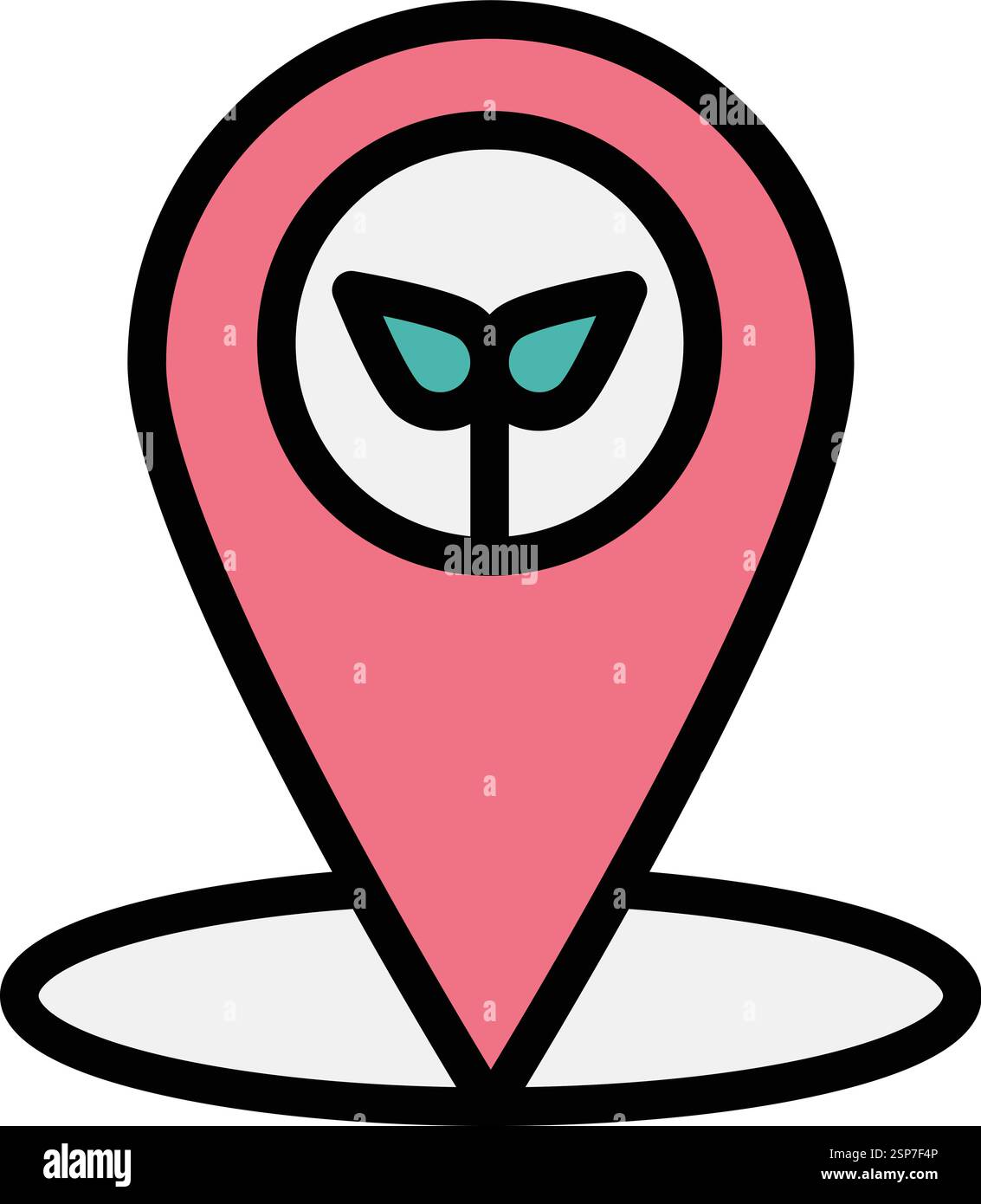 Pin Vector Icon Design Illustration Stock Vector