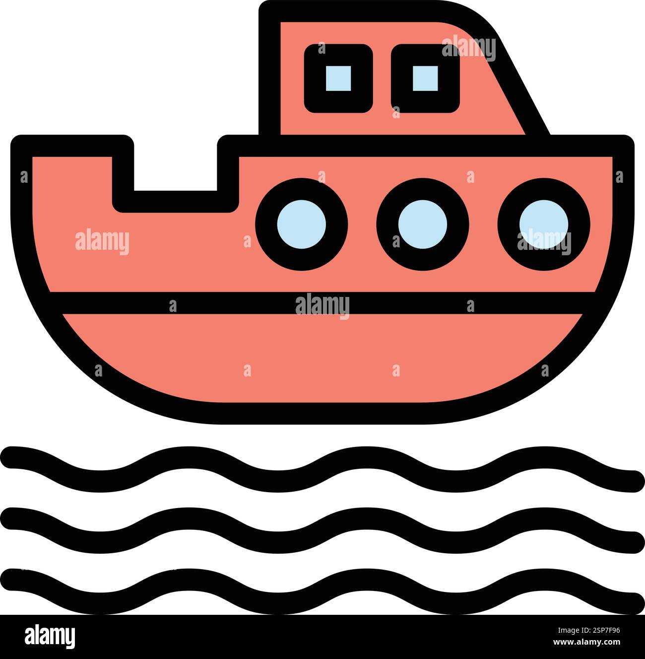Boat Vector Icon Design Illustration Stock Vector