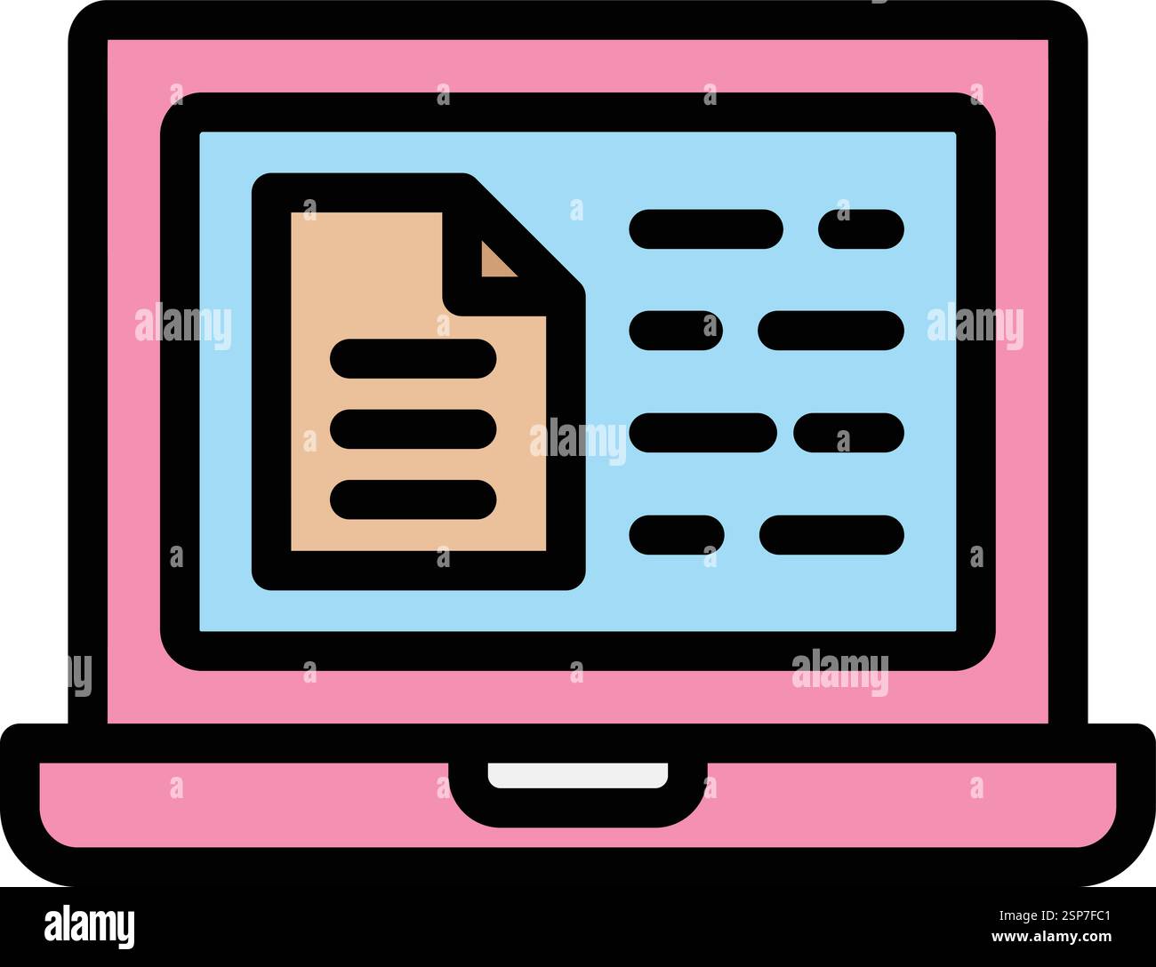 Online report Vector Icon Design Illustration Stock Vector