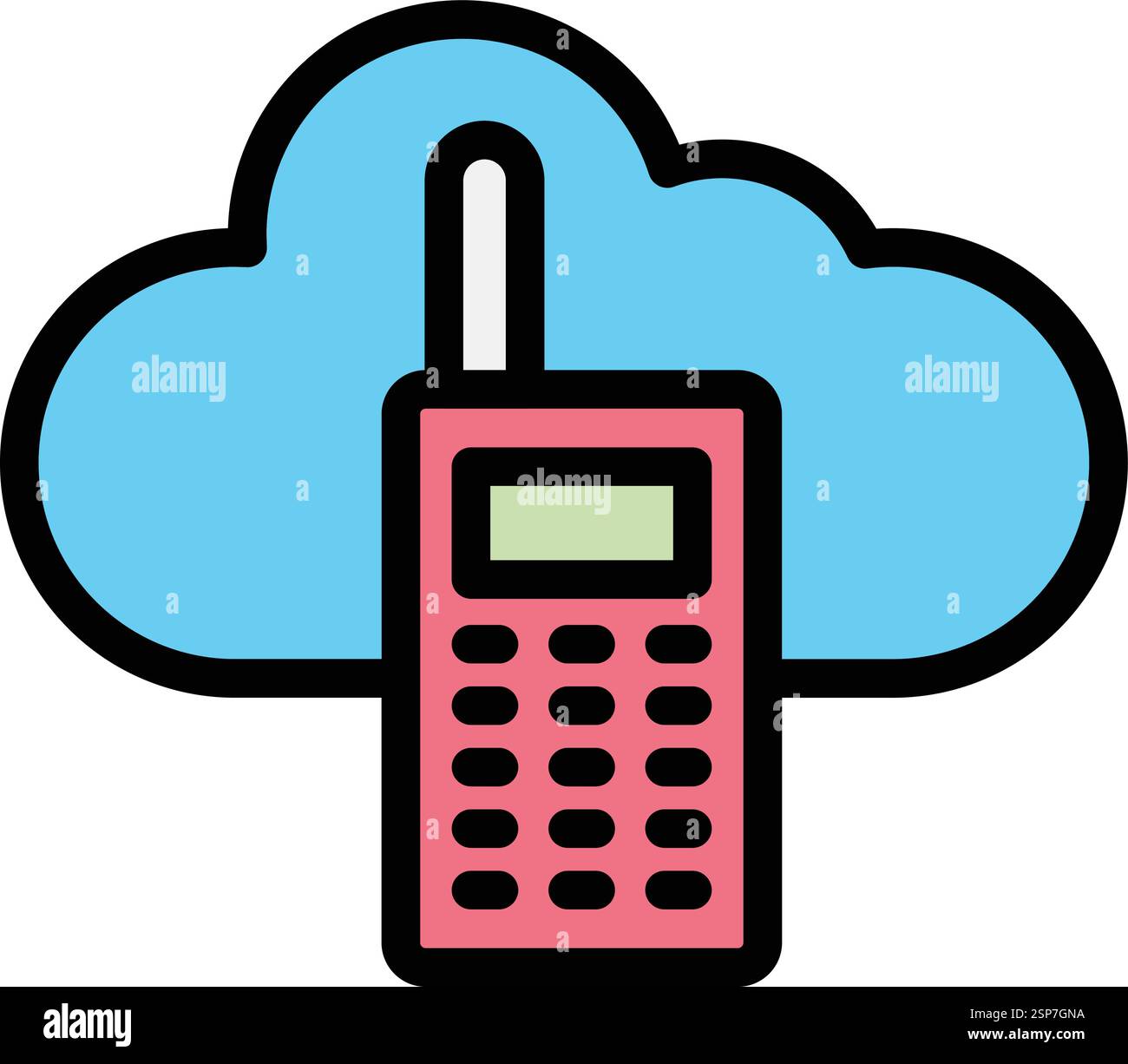 Walkie talkie Vector Icon Design Illustration Stock Vector