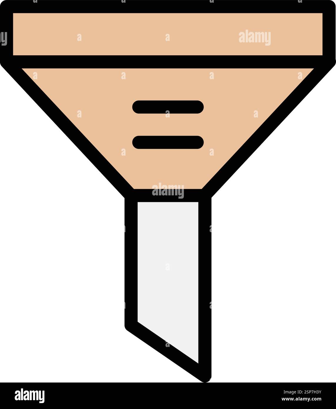 Funnel Vector Icon Design Illustration Stock Vector