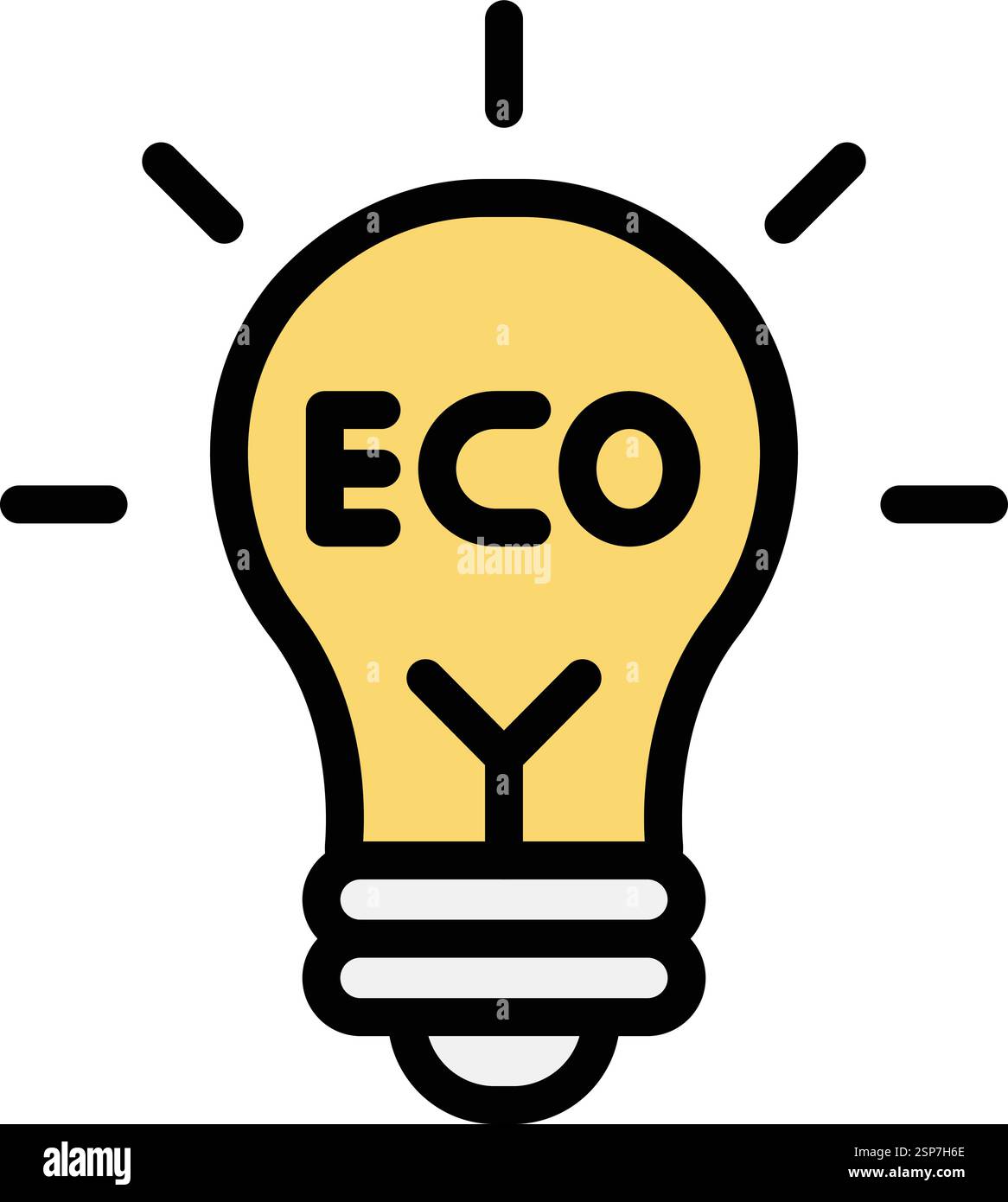 Eco light Vector Icon Design Illustration Stock Vector