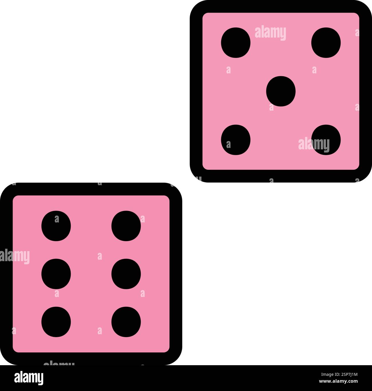 Dice Vector Icon Design Illustration Stock Vector