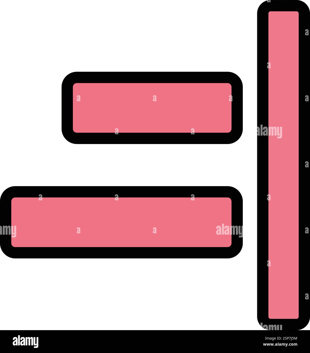 Right alignment Vector Icon Design Illustration Stock Vector