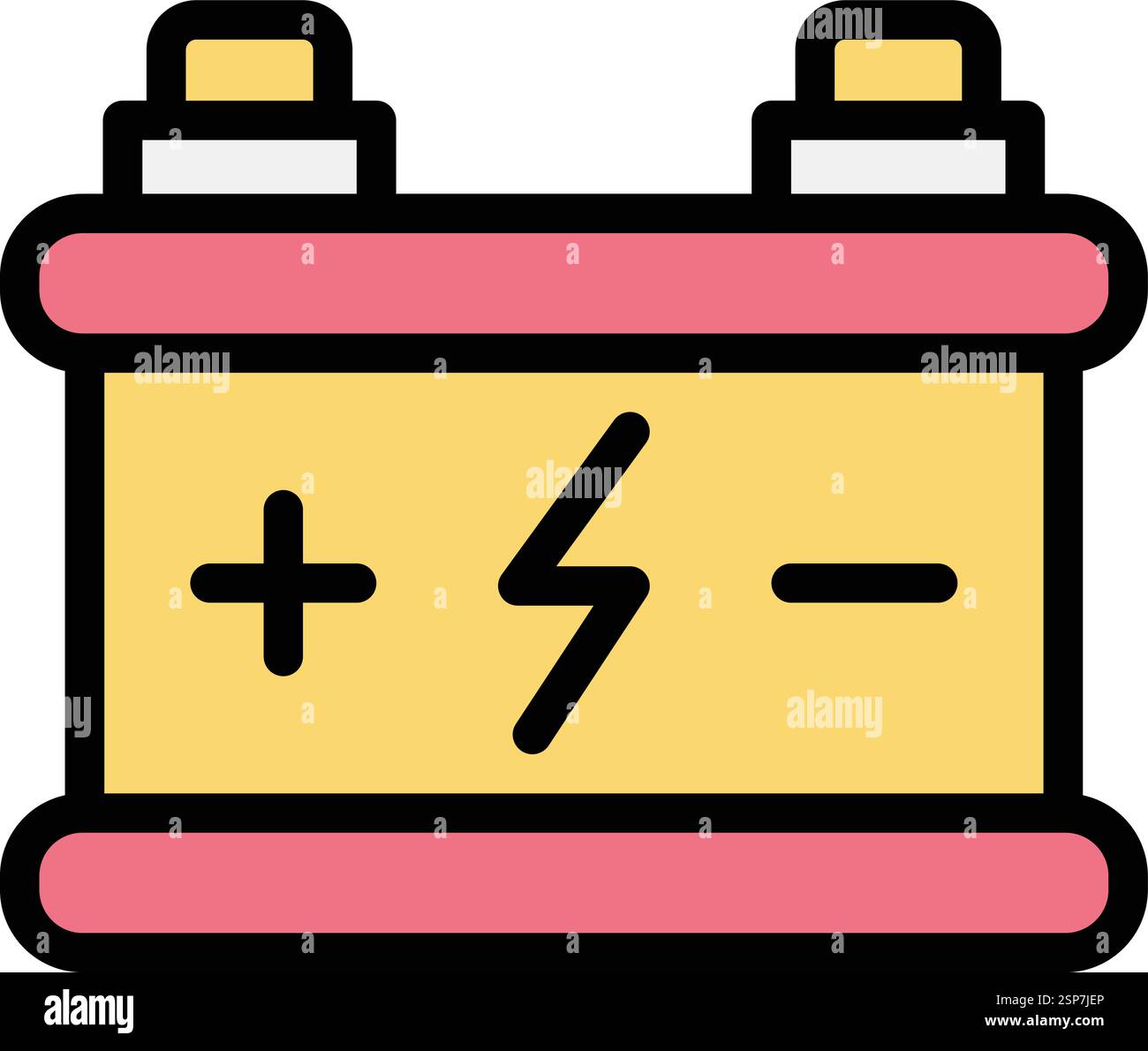 Car battery Vector Icon Design Illustration Stock Vector