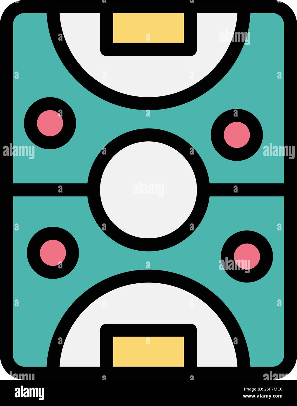 Air hockey Vector Icon Design Illustration Stock Vector