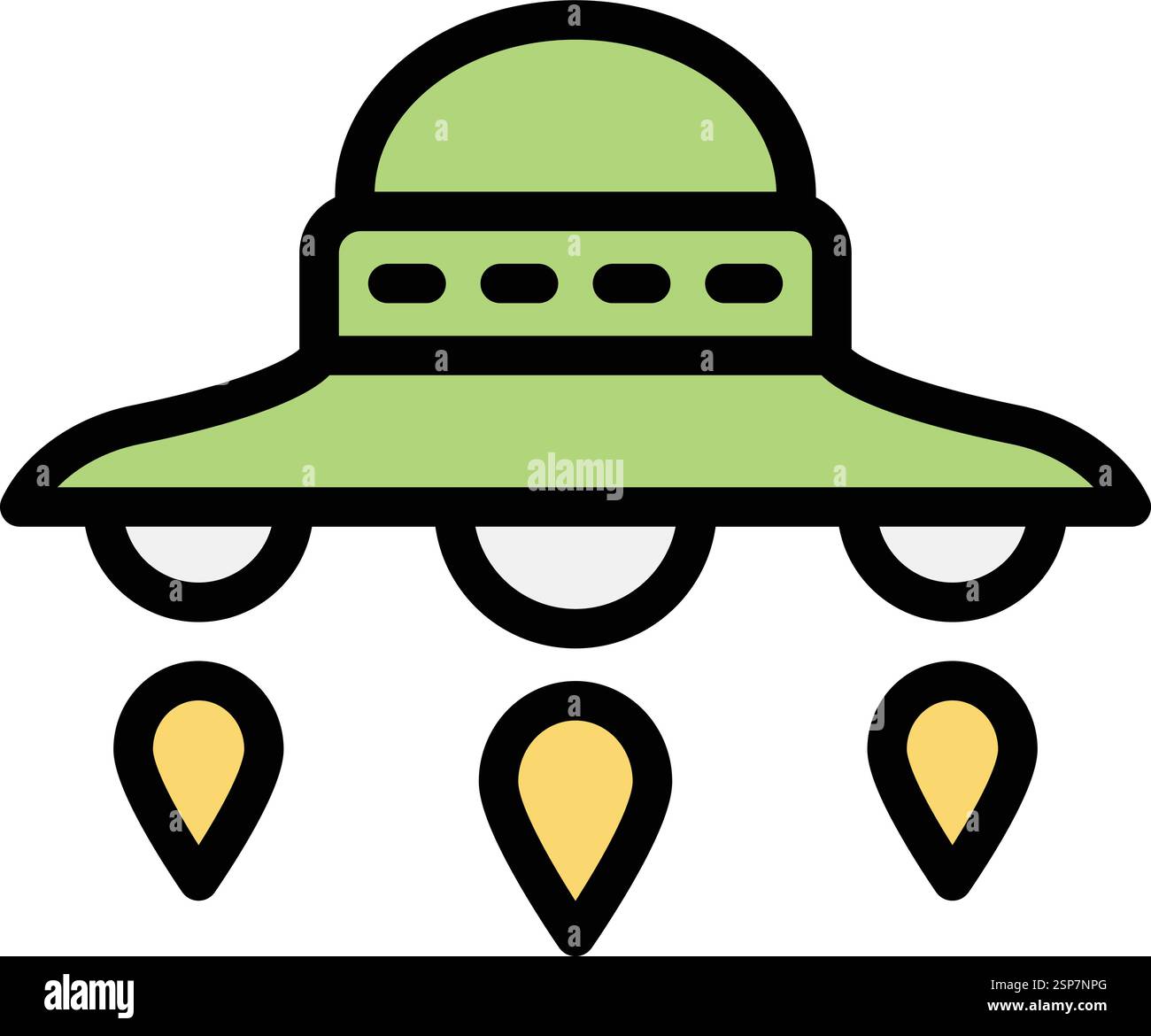 Ufo Vector Icon Design Illustration Stock Vector