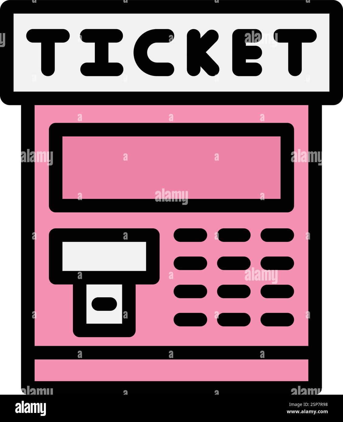 Ticket machine Vector Icon Design Illustration Stock Vector