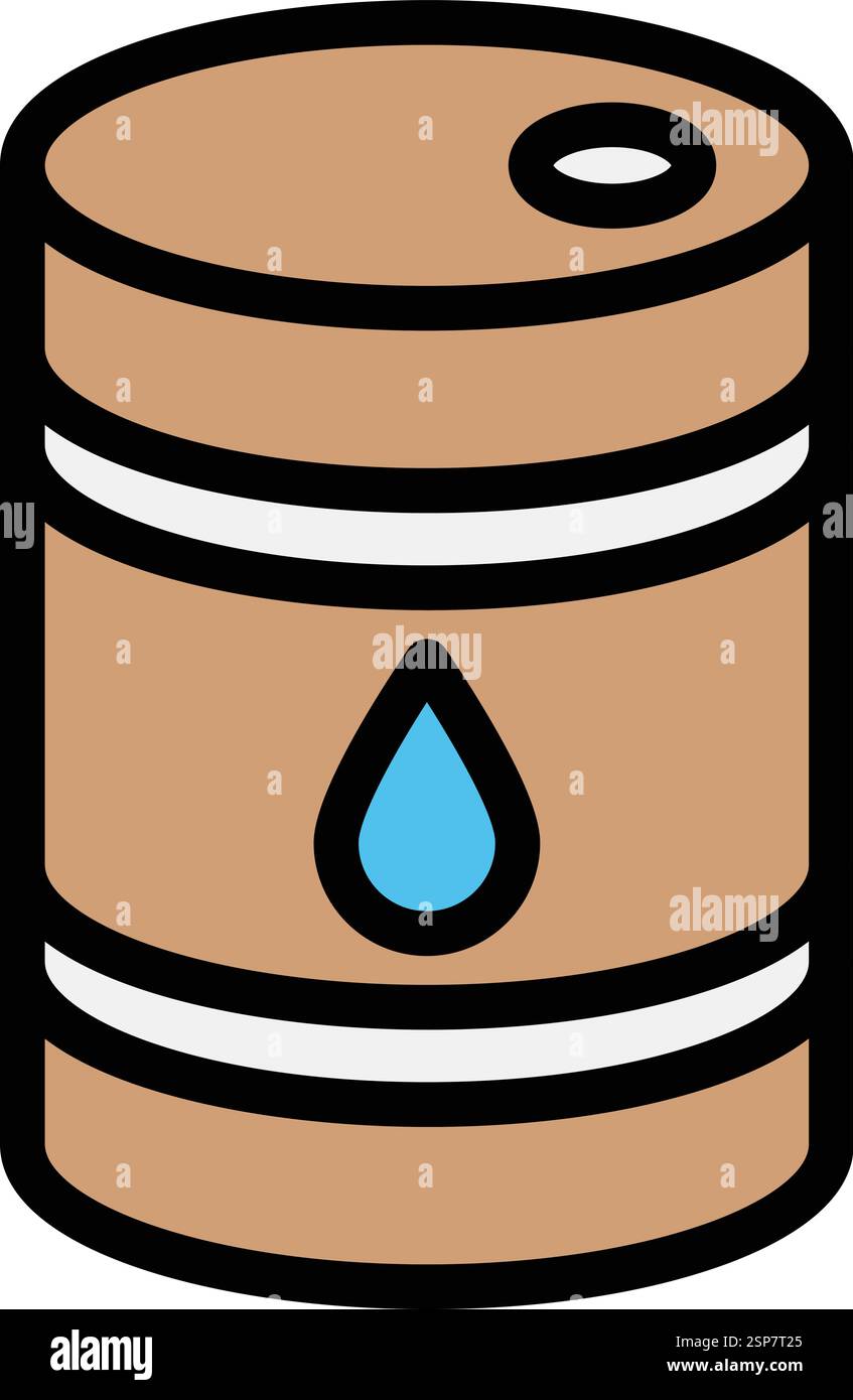 Oil barrel Vector Icon Design Illustration Stock Vector