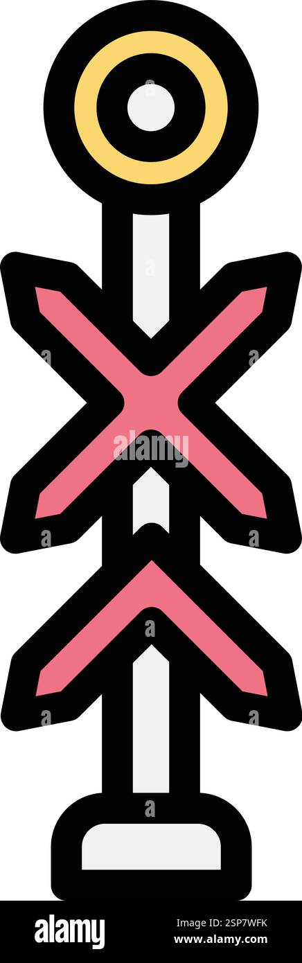 Multi line Vector Icon Design Illustration Stock Vector