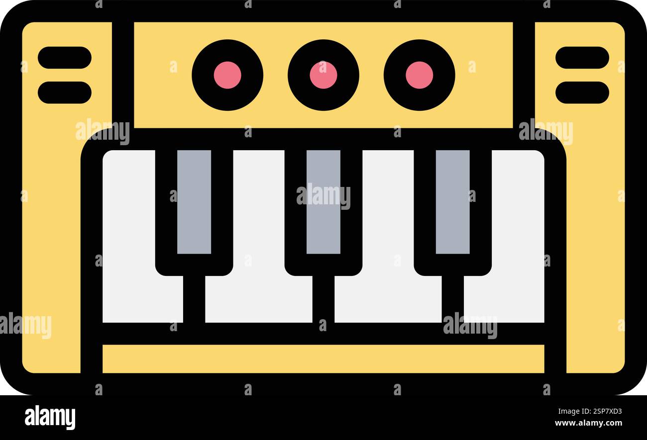 Piano Vector Icon Design Illustration Stock Vector