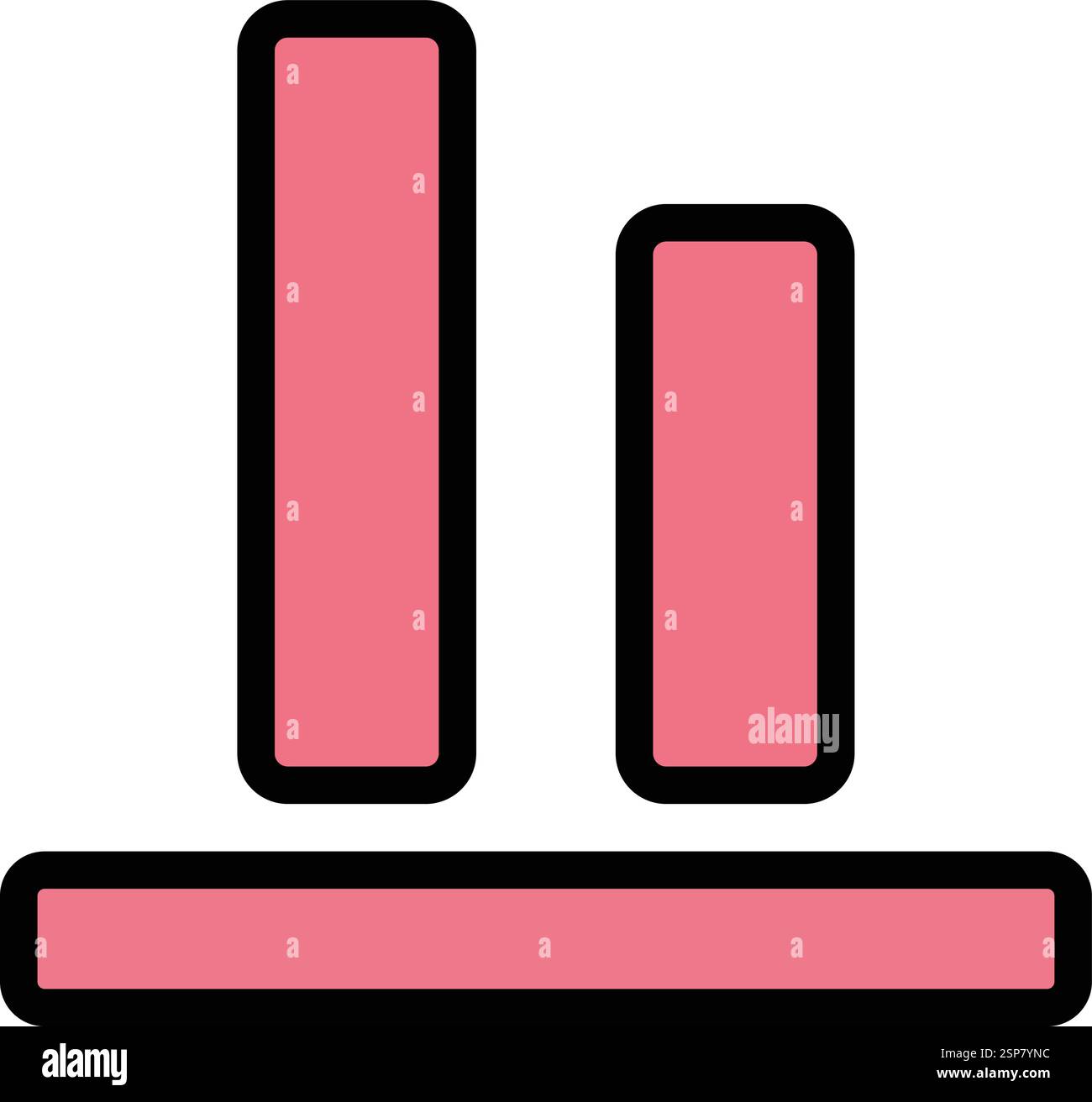 Bottom alignment Vector Icon Design Illustration Stock Vector