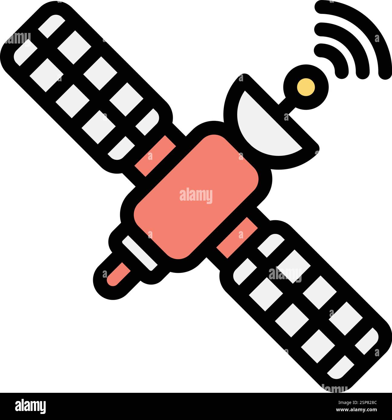 Satellite Vector Icon Design Illustration Stock Vector