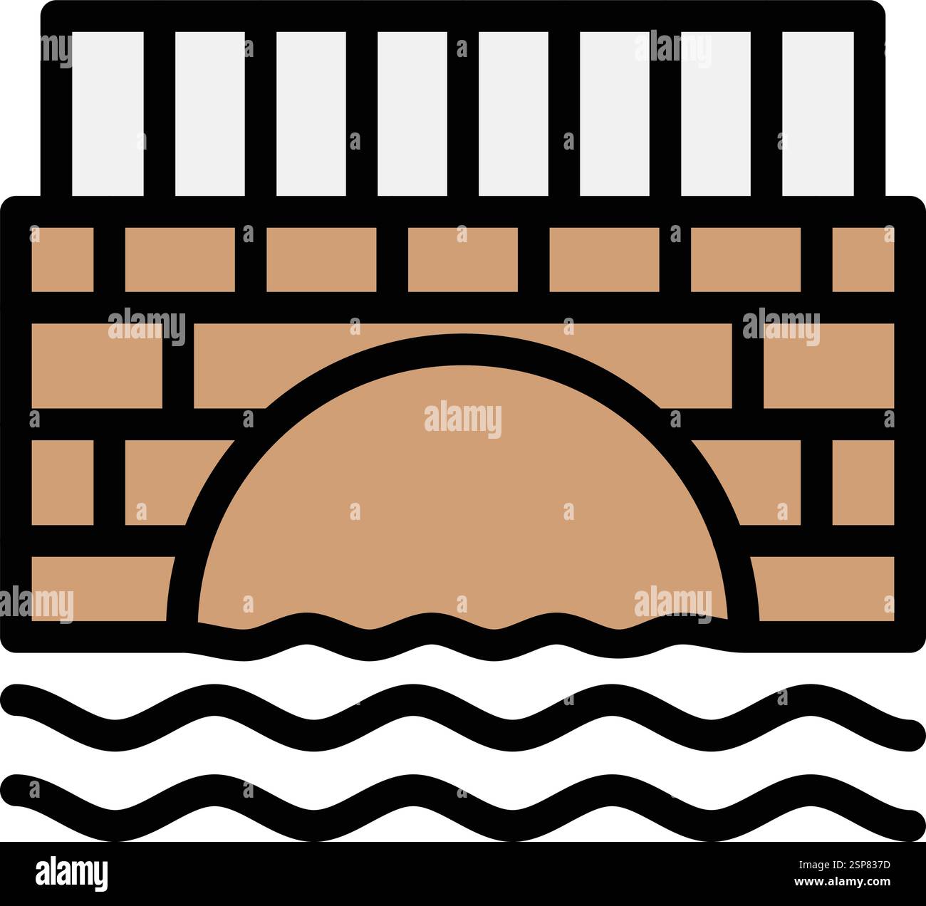 Bridge Vector Icon Design Illustration Stock Vector