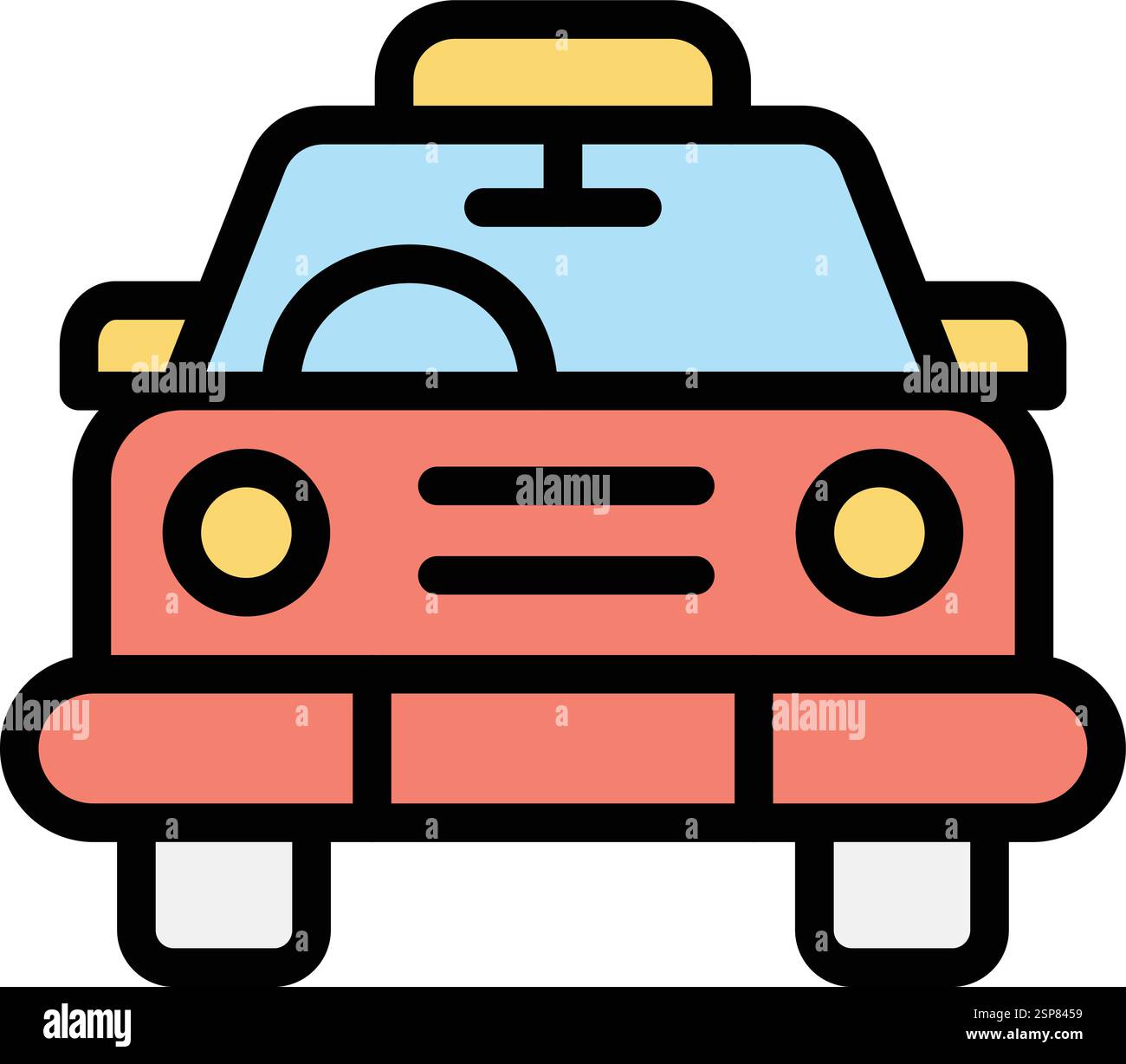 Taxi Vector Icon Design Illustration Stock Vector