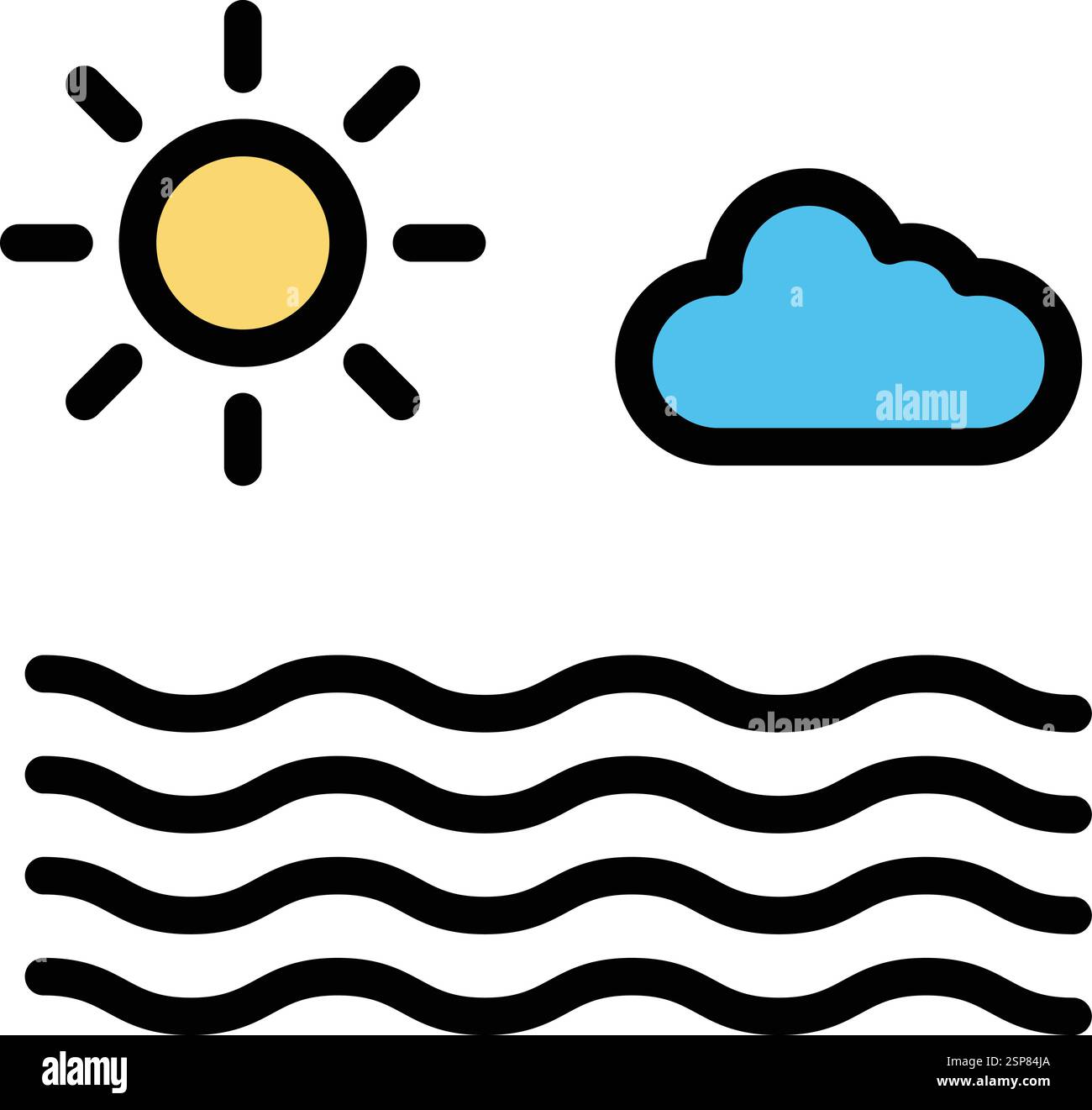 Sea icon vector vectors hi-res stock photography and images - Alamy