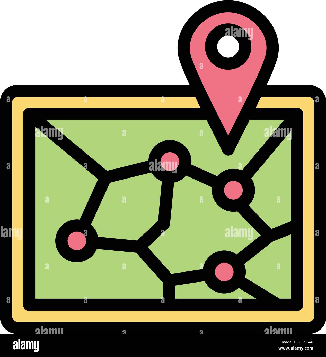 Railway map Vector Icon Design Illustration Stock Vector
