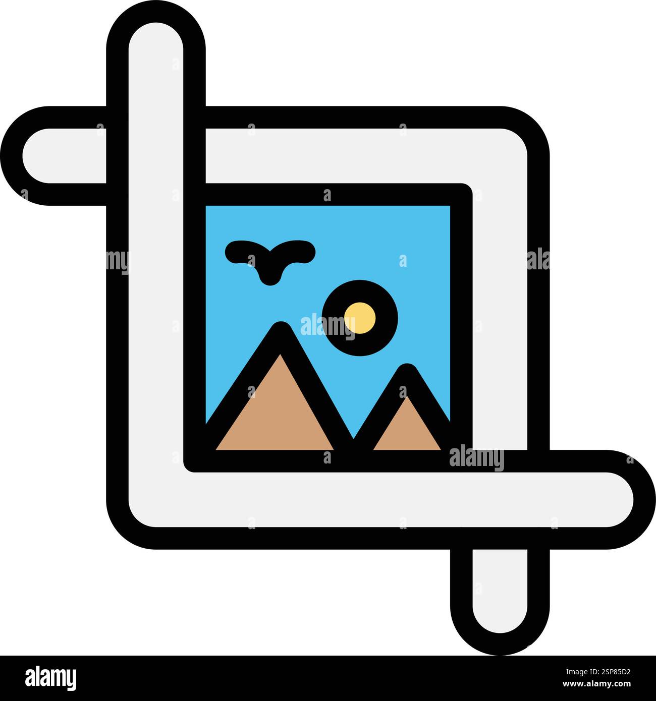 Crop tool vector icon hi-res stock photography and images - Alamy
