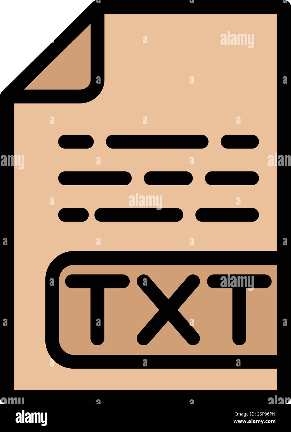 Txt File Vector Icon Design Illustration Stock Vector