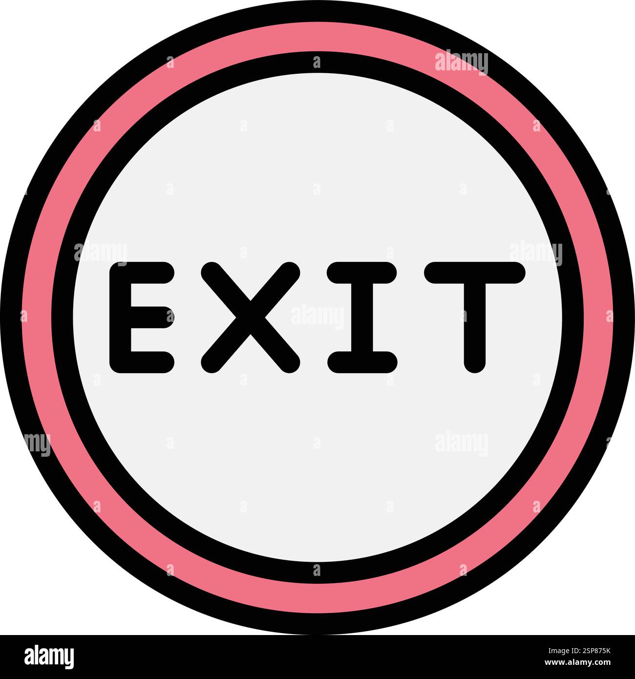 Exit icon vector symbol Stock Vector Images - Alamy