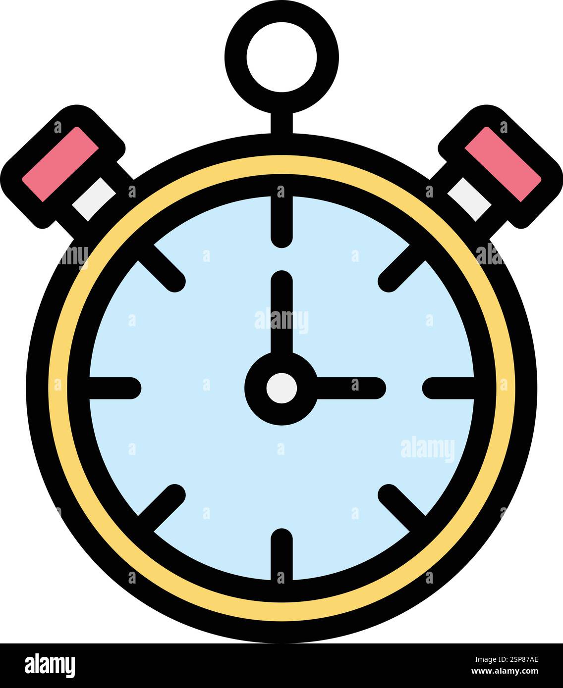 Stopwatch Vector Icon Design Illustration Stock Vector