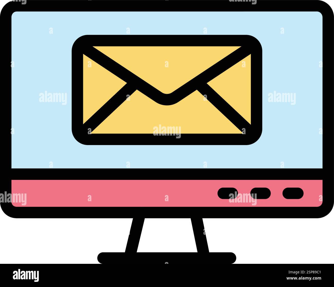 Mail Vector Icon Design Illustration Stock Vector