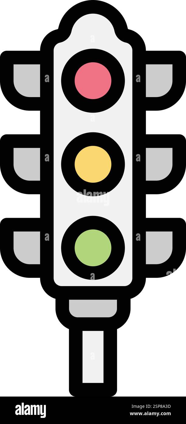 Traffic lights Vector Icon Design Illustration Stock Vector