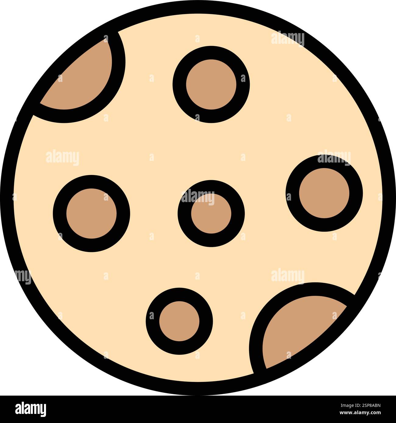 Moon phase Vector Icon Design Illustration Stock Vector