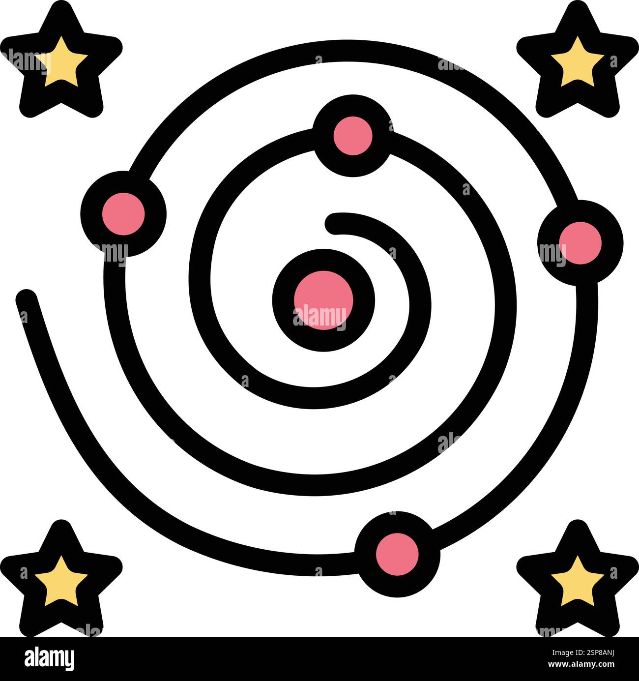 Galaxy Vector Icon Design Illustration Stock Vector
