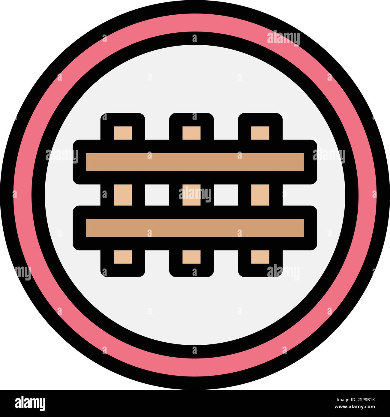 Crossing Vector Icon Design Illustration Stock Vector