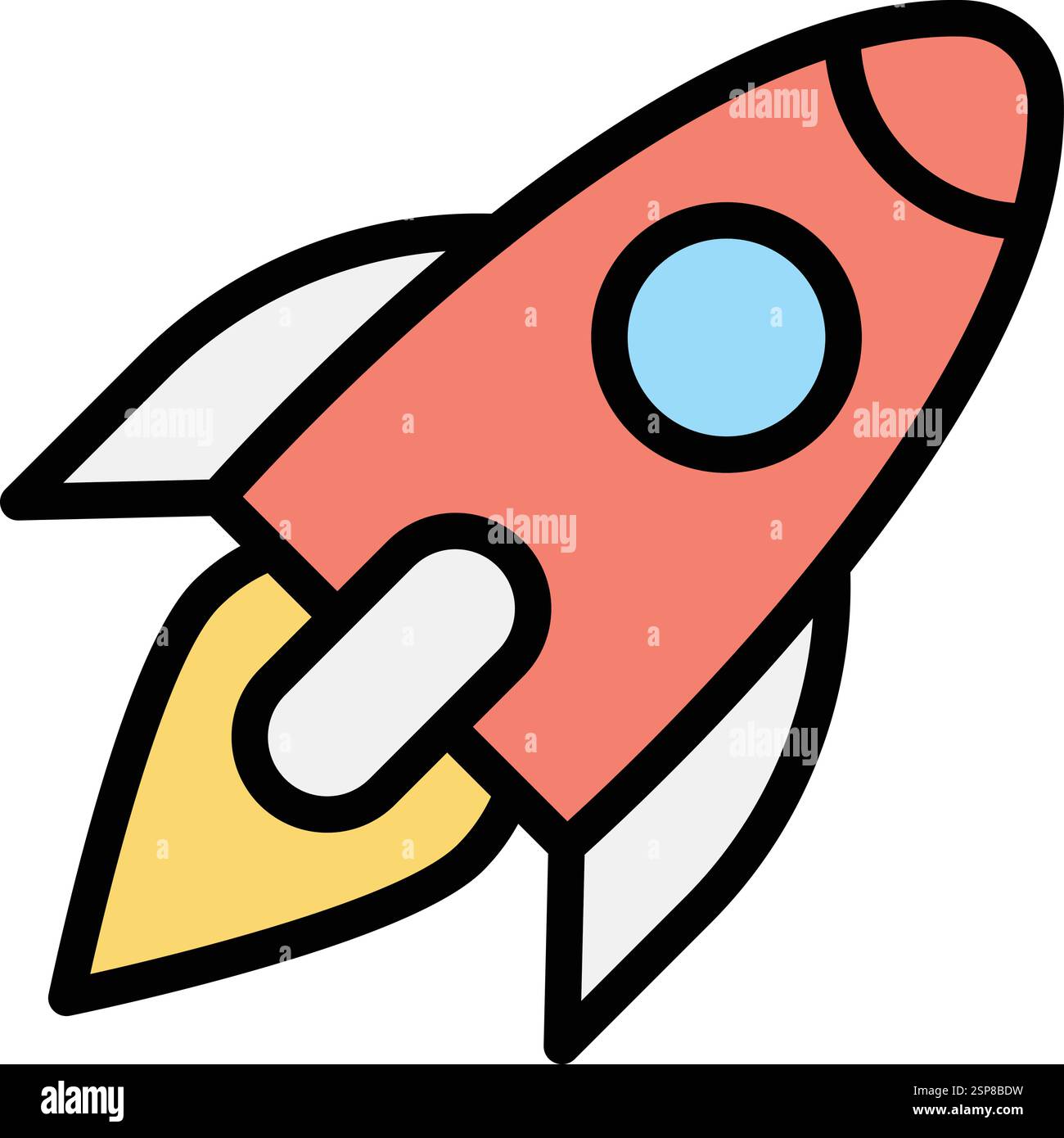 Rocket Vector Icon Design Illustration Stock Vector